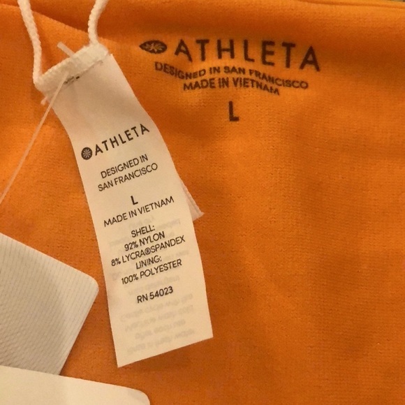 Athleta Bikini Bottom NWT Orange Ribbed Size Large - Picture 5 of 8